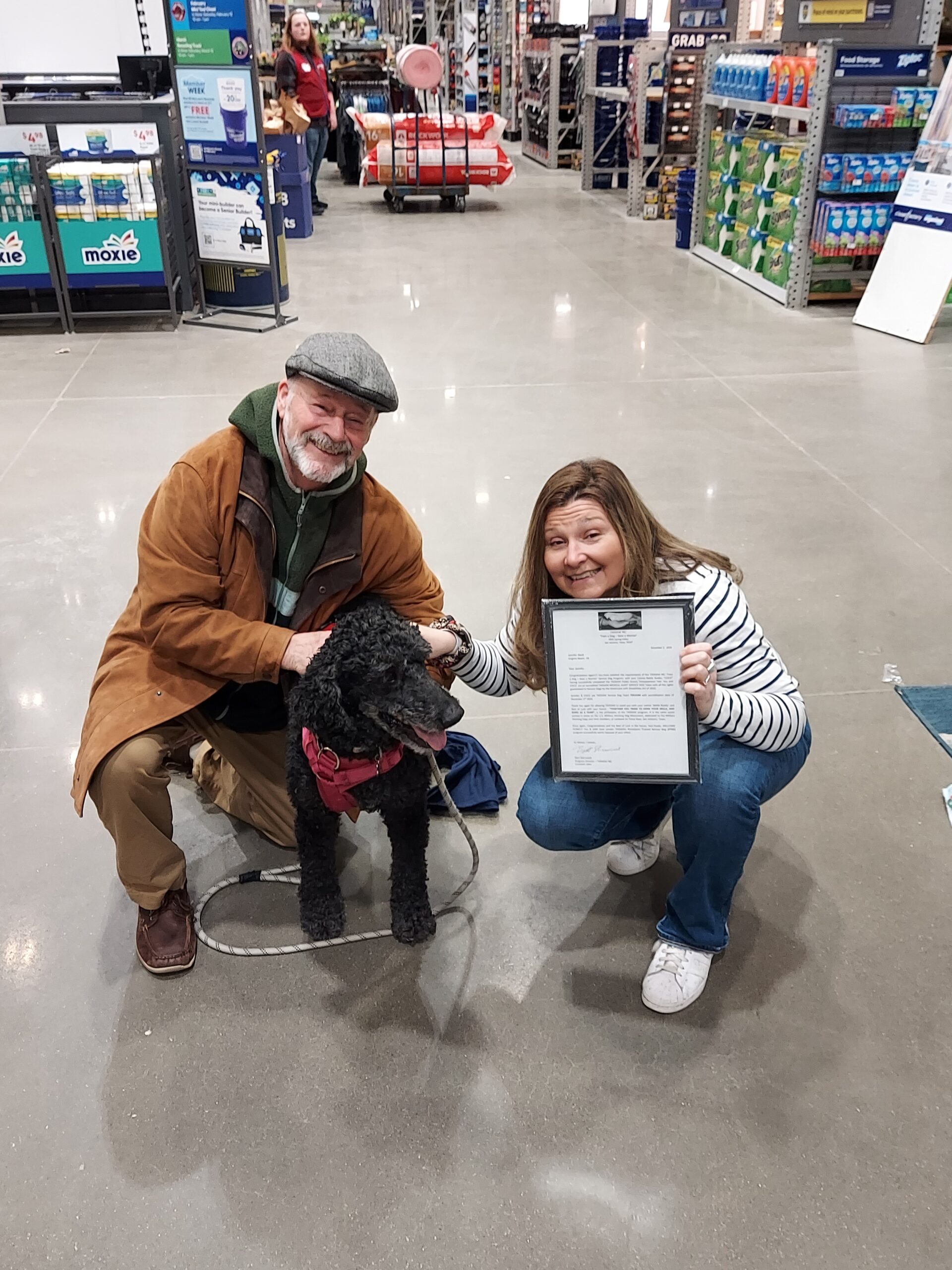 Andrea Quattrucci with black lab